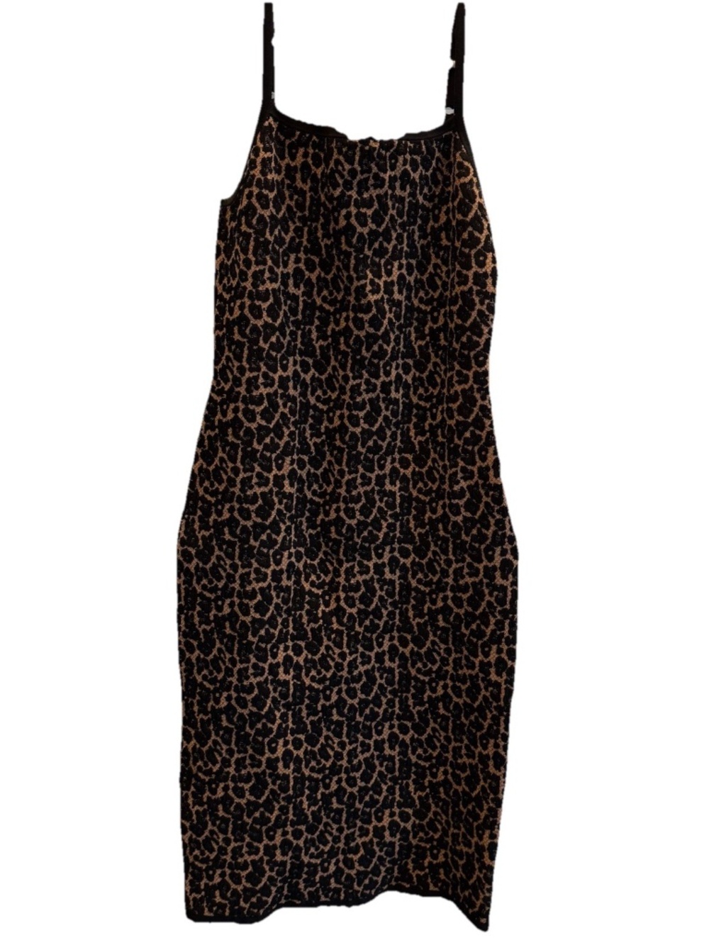 Michael Kors Leopard Jacquard Midi Dress Size Large